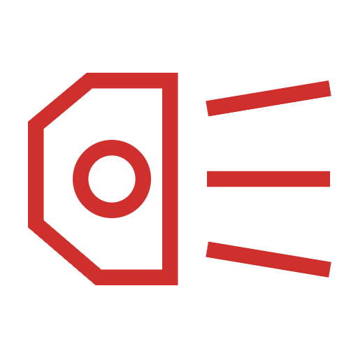 Ícone de tratamento de faróis — farol com raios de luz